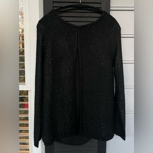 White House Black Market black sequin sweater • Size Medium